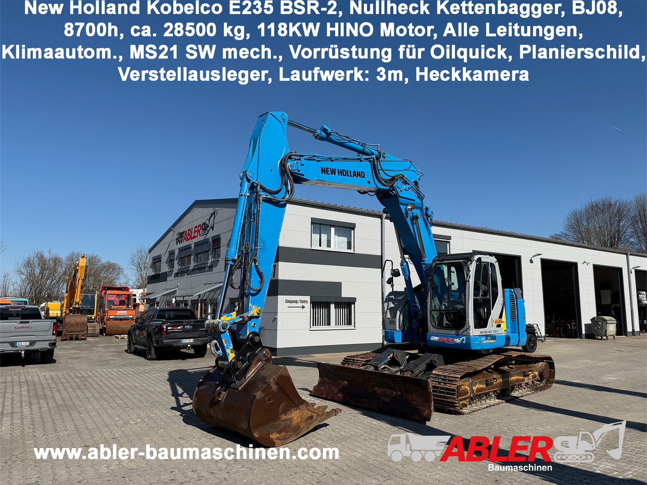 New Holland Kobeclo E235 BSR-2 Nullheck Kettenbagger MS21 - Escavadeira: foto 1 New Holland Kobeclo E235 BSR-2 Nullheck Kettenbagger MS21 - Escavadeira: foto 1