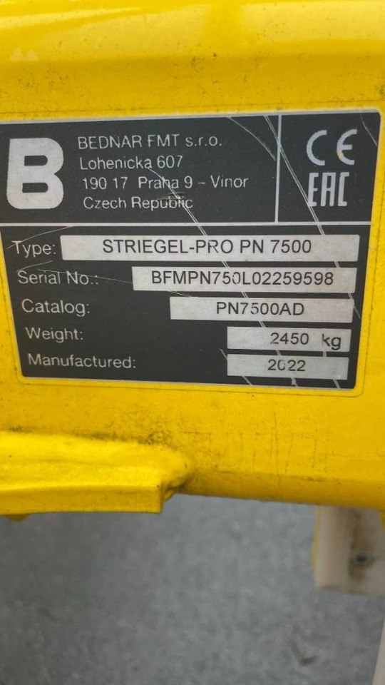 Bednar Striegel PN 7500 - Grade de dentes flexíveis: foto 3 Bednar Striegel PN 7500 - Grade de dentes flexíveis: foto 3