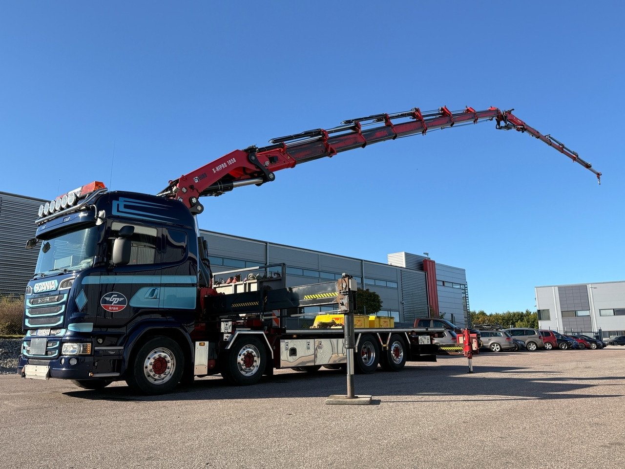 Bodbil Scania R490 8X2*6 -2015 | Hiab X-hipro 1058 E-7 | Jib 150x-6 - Camião de caixa aberta/ Plataforma, Camião grua: foto 1 Bodbil Scania R490 8X2*6 -2015 | Hiab X-hipro 1058 E-7 | Jib 150x-6 - Camião de caixa aberta/ Plataforma, Camião grua: foto 1
