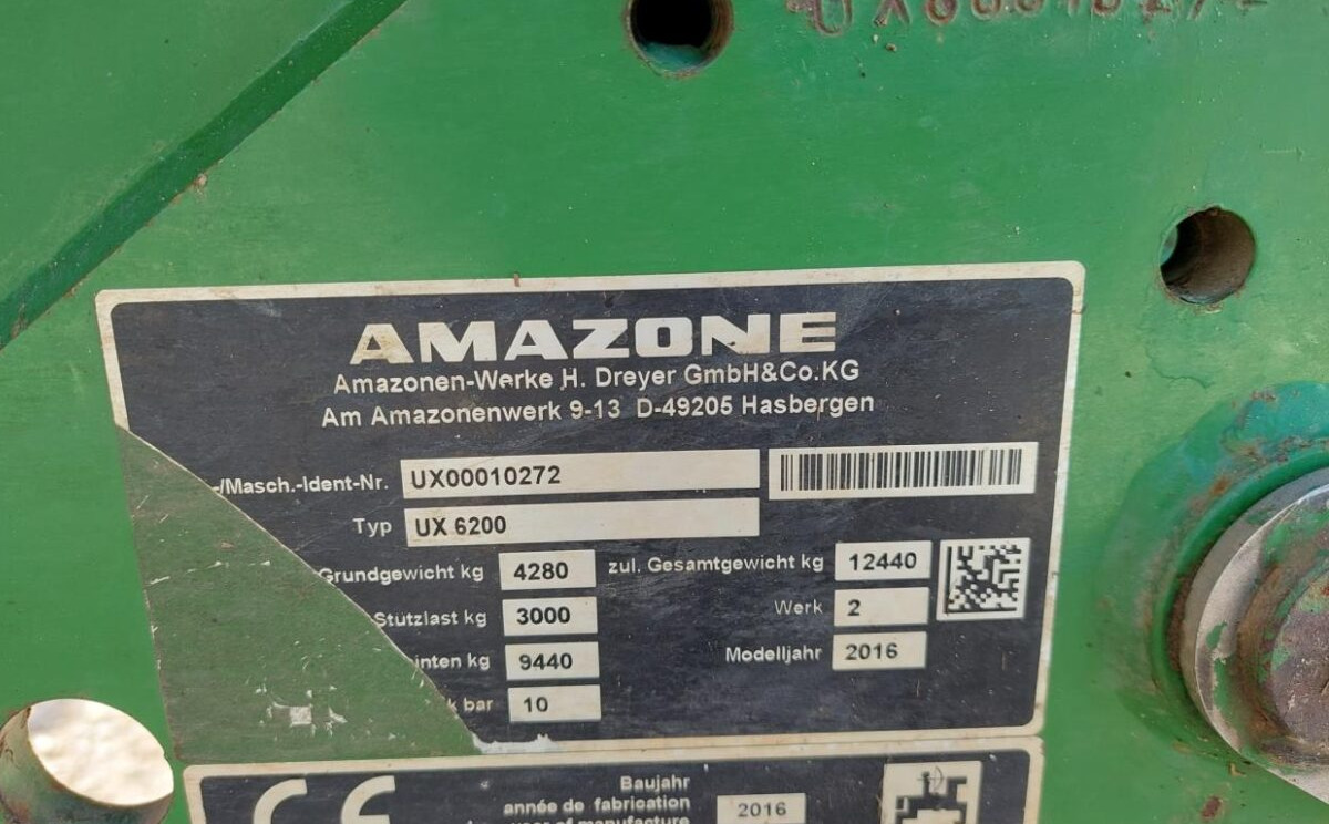 Pulverizador de arrastar Amazone UX 6200 Super 28-30 M: foto 15
