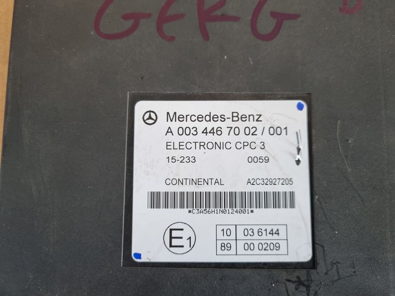 Continental ELECTRONIC CPC 3 A 0044465602 Mercedes-Benz ACTROS MP4 EURO 6 - Centralina electrónica para Camião: foto 2 Continental ELECTRONIC CPC 3 A 0044465602 Mercedes-Benz ACTROS MP4 EURO 6 - Centralina electrónica para Camião: foto 2