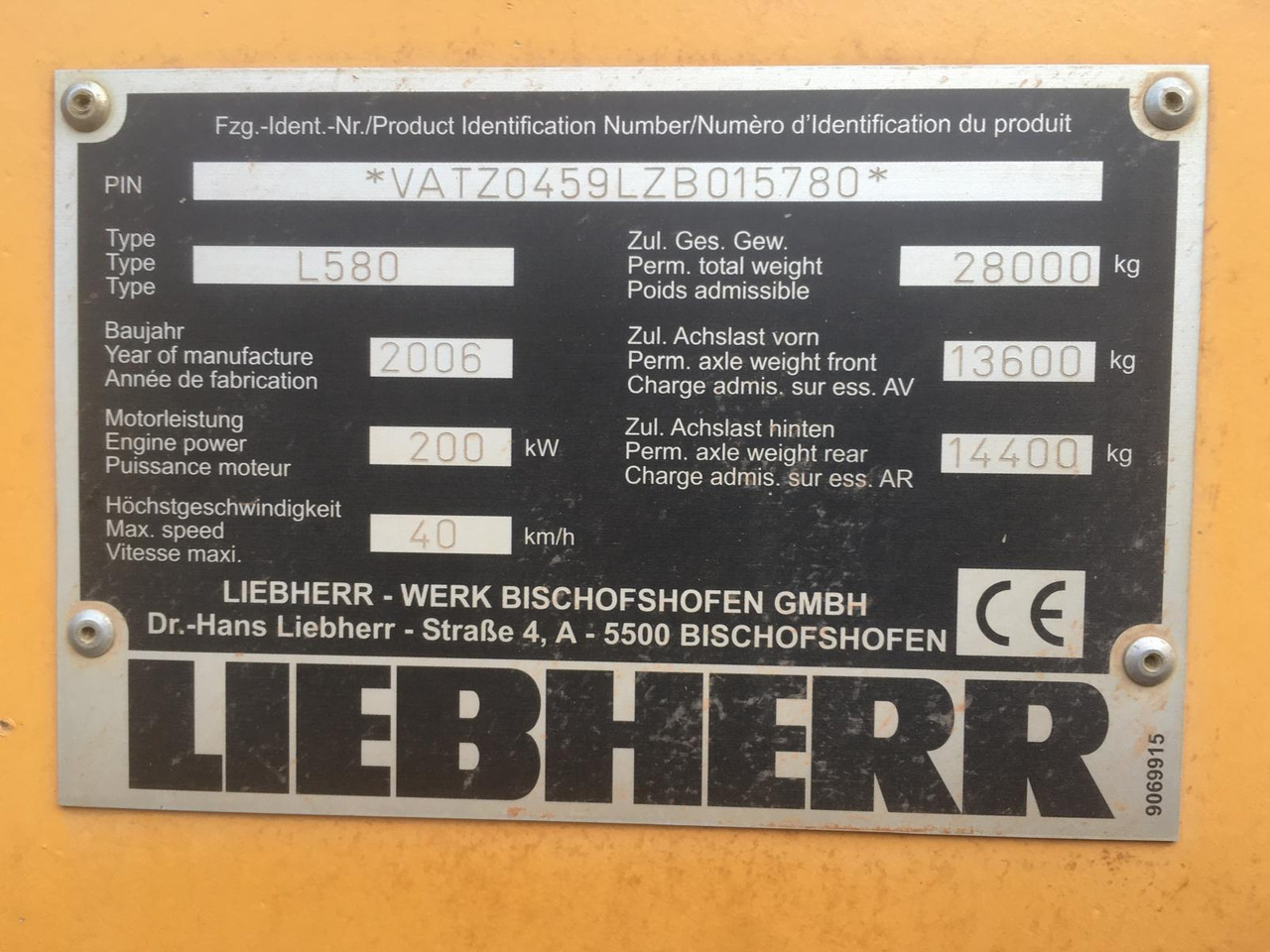 Liebherr L 580 2 plus 2 - Pá carregadora de rodas: foto 4 Liebherr L 580 2 plus 2 - Pá carregadora de rodas: foto 4