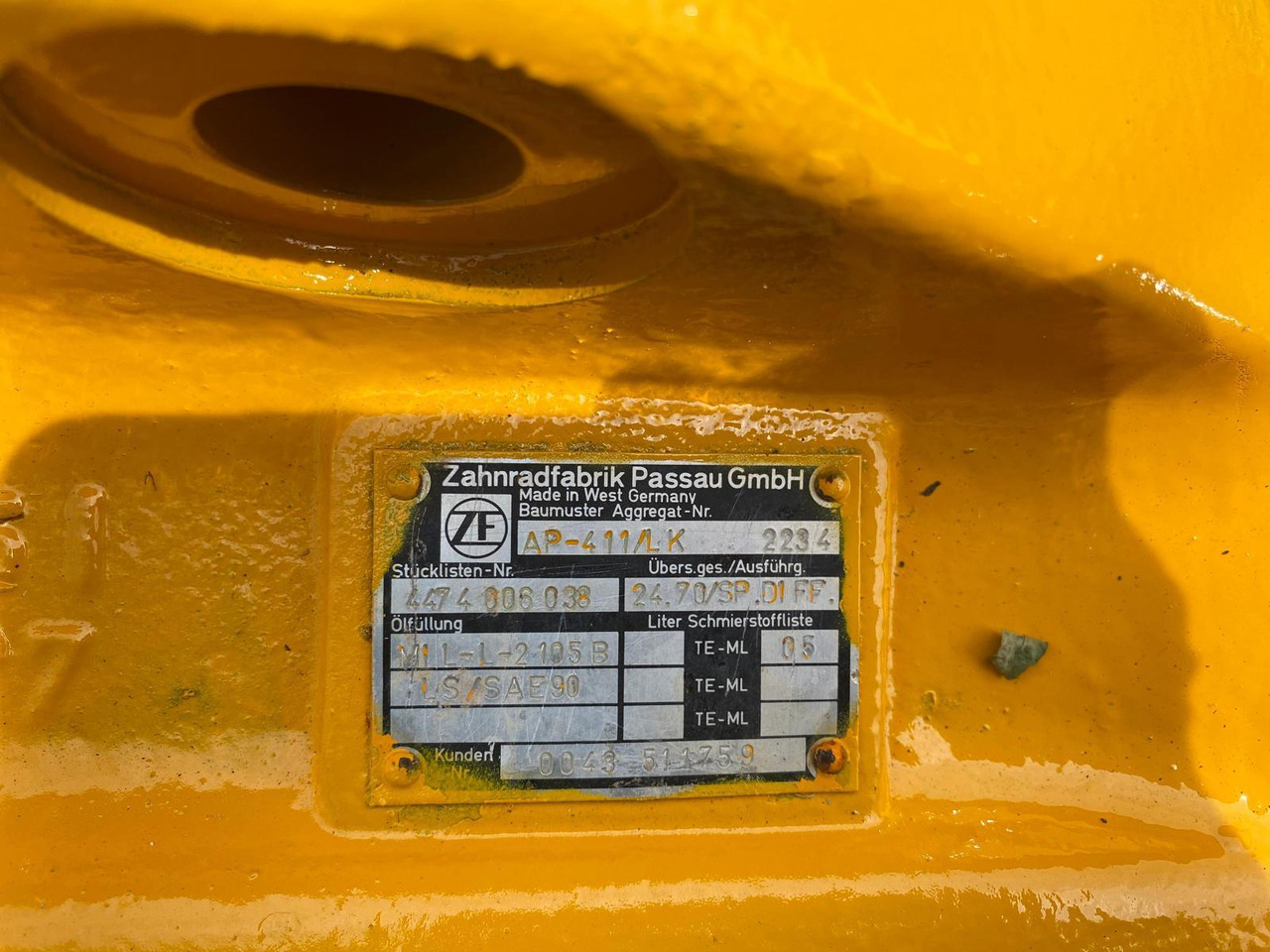 Eixo e peças para Máquina de construção Zettelmeyer ZL 3001 ZF AP 411, AP415: foto 7