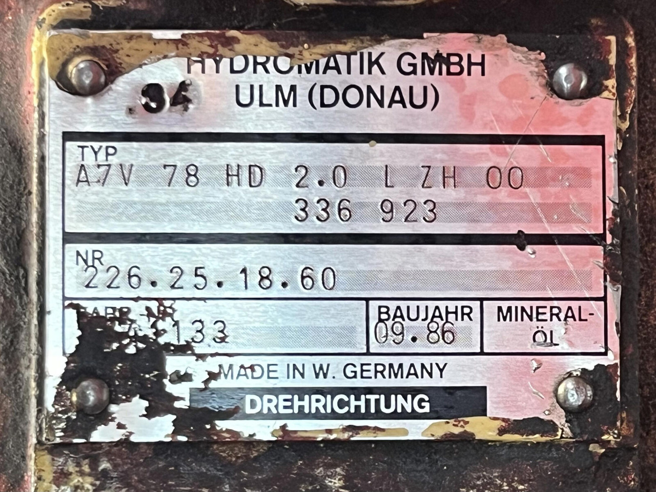 Gottwald pump A2F.160.W.2.Z.6 - Bomba hidráulica para Grua móvel: foto 5 Gottwald pump A2F.160.W.2.Z.6 - Bomba hidráulica para Grua móvel: foto 5