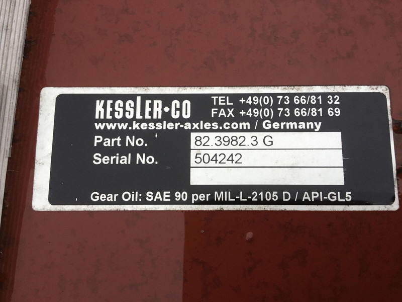KESSLER axle - Eixo e peças para Guindaste: foto 5 KESSLER axle - Eixo e peças para Guindaste: foto 5