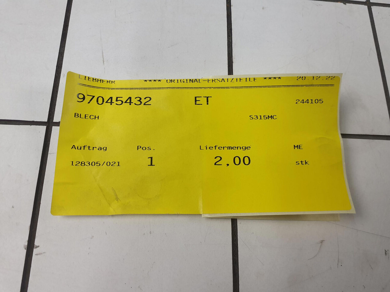 Liebherr LTM 1750-9.1 plate 4X300X465 - Peça de reposição para Guindaste: foto 5 Liebherr LTM 1750-9.1 plate 4X300X465 - Peça de reposição para Guindaste: foto 5