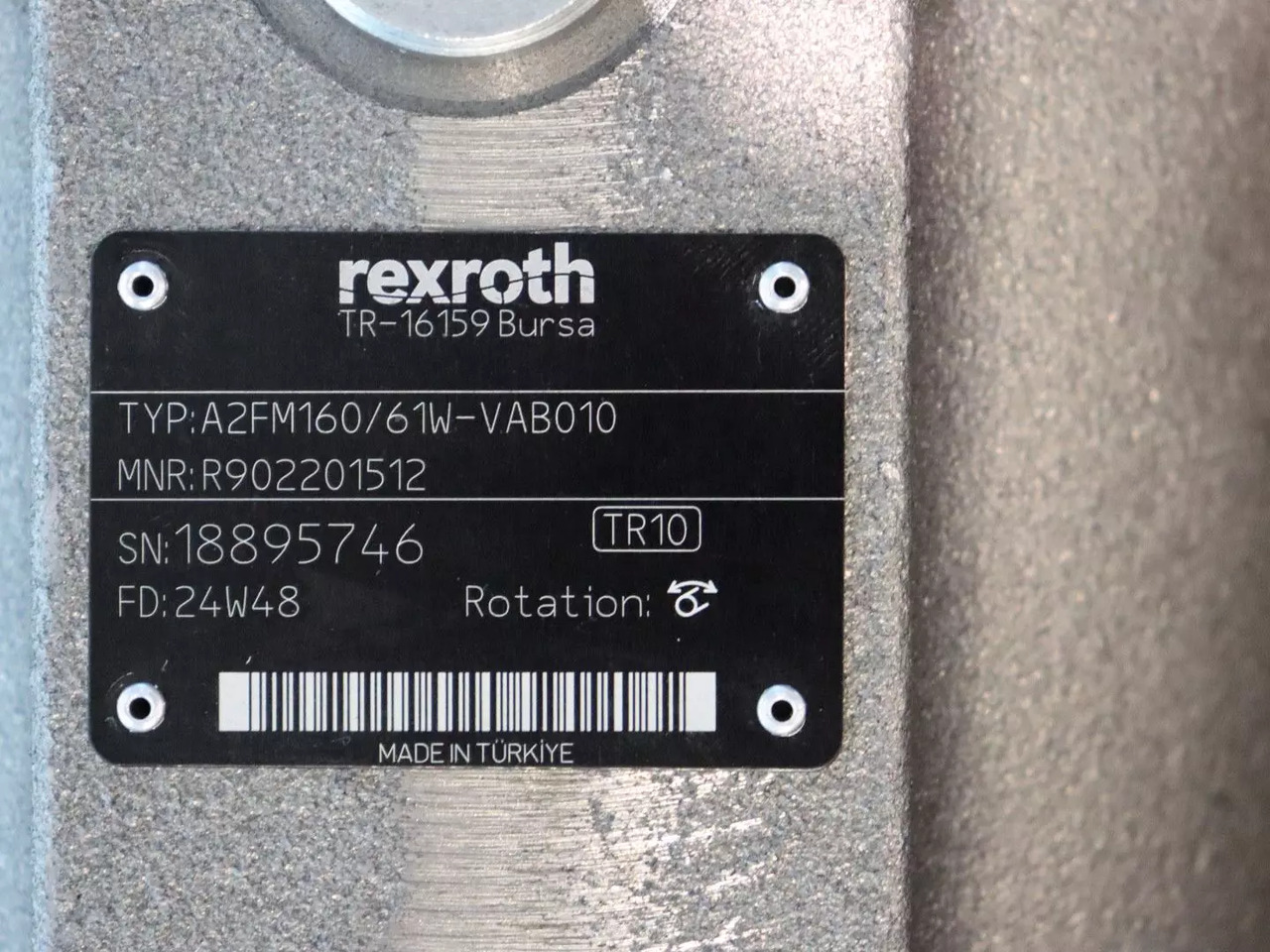 REXROTH A2FM160/61W-VAB010 - Motor hidráulico para Máquina de construção: foto 3 REXROTH A2FM160/61W-VAB010 - Motor hidráulico para Máquina de construção: foto 3
