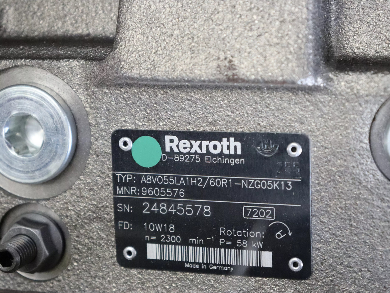 REXROTH A8VO55LA1H2/60R1-NZG05K13 - Bomba hidráulica para Equipamento de movimentação: foto 4 REXROTH A8VO55LA1H2/60R1-NZG05K13 - Bomba hidráulica para Equipamento de movimentação: foto 4