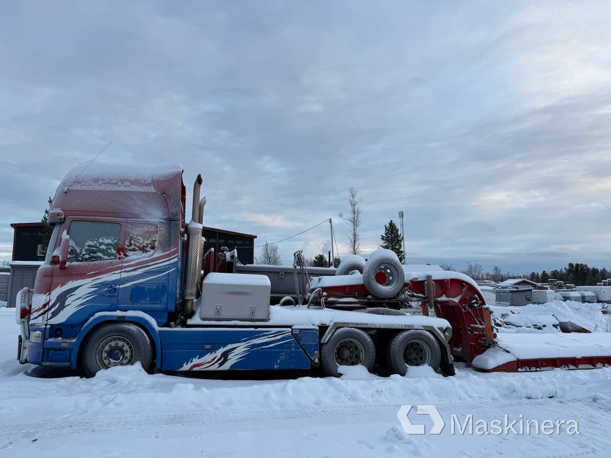 Maskintrailer Scania R144 6X4 & VM Trailer VM53-4-PNK - Tractor, Semi-reboque baixa: foto 4 Maskintrailer Scania R144 6X4 & VM Trailer VM53-4-PNK - Tractor, Semi-reboque baixa: foto 4