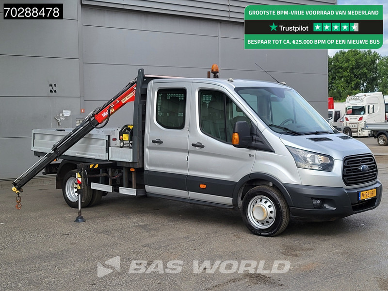 Ford Transit 105pk Kraanwagen Fassi M10A.12 Dubbel Cabine Dubbellucht Trekhaak Euro6 Crane Kran Kranwagen Trekhaak - Carrinha de caixa aberta: foto 1 Ford Transit 105pk Kraanwagen Fassi M10A.12 Dubbel Cabine Dubbellucht Trekhaak Euro6 Crane Kran Kranwagen Trekhaak - Carrinha de caixa aberta: foto 1