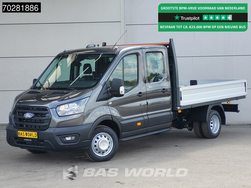 Ford Transit 170pk Automaat Dubbel Cabine 3500kg Trekhaak Open Laadbak Pritsche SYNC4 scherm Camera Airco Trekhaak Cruise control - Carrinha de caixa aberta: foto 1 Ford Transit 170pk Automaat Dubbel Cabine 3500kg Trekhaak Open Laadbak Pritsche SYNC4 scherm Camera Airco Trekhaak Cruise control - Carrinha de caixa aberta: foto 1