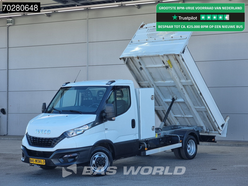 Iveco Daily 35C14 Kipper met Kist Dubbellucht 3,5t Trekhaak Airco Cruise Camera Euro6 Tipper Benne Kieper Airco Trekhaak Cruise control - Carrinha basculante: foto 1 Iveco Daily 35C14 Kipper met Kist Dubbellucht 3,5t Trekhaak Airco Cruise Camera Euro6 Tipper Benne Kieper Airco Trekhaak Cruise control - Carrinha basculante: foto 1