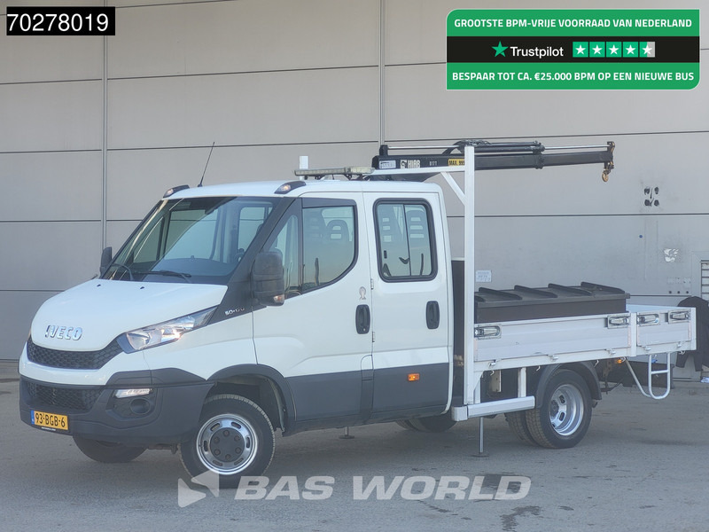 Iveco Daily 50C17 3.0L Automaat DC Open laadbak Kraan Hiab 017T-2 Airco APK 10-2025 Pickup Crane Kraanwagen Pritsche Airco Dubbel cabine - Carrinha de caixa aberta: foto 1 Iveco Daily 50C17 3.0L Automaat DC Open laadbak Kraan Hiab 017T-2 Airco APK 10-2025 Pickup Crane Kraanwagen Pritsche Airco Dubbel cabine - Carrinha de caixa aberta: foto 1