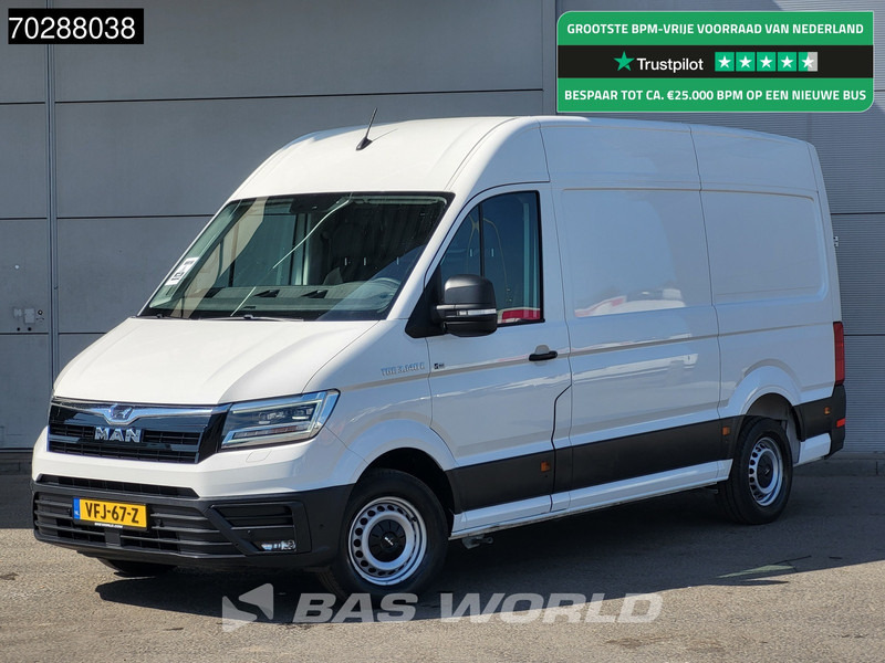 MAN eTGE 3.140 Elektrisch 115km WLTP 36kWh L3H3 LED Navi Airco Cruise Camera Parkeersensoren L2H2 12m3 Airco Cruise control - Furgão, Carrinha elétrica: foto 1 MAN eTGE 3.140 Elektrisch 115km WLTP 36kWh L3H3 LED Navi Airco Cruise Camera Parkeersensoren L2H2 12m3 Airco Cruise control - Furgão, Carrinha elétrica: foto 1
