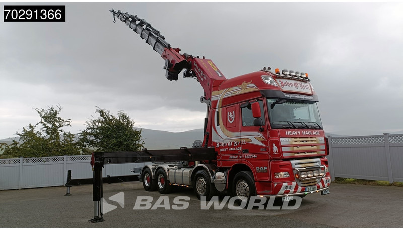 DAF XF105.510 XF 8X4 Palfinger PK150.002 9x Extensions Winch Big-Axle Euro 5 Kran Crane - Camião de caixa aberta/ Plataforma, Camião grua: foto 2 DAF XF105.510 XF 8X4 Palfinger PK150.002 9x Extensions Winch Big-Axle Euro 5 Kran Crane - Camião de caixa aberta/ Plataforma, Camião grua: foto 2
