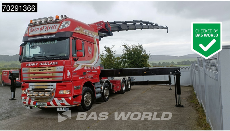 DAF XF105.510 XF 8X4 Palfinger PK150.002 9x Extensions Winch Big-Axle Euro 5 Kran Crane - Camião de caixa aberta/ Plataforma, Camião grua: foto 1 DAF XF105.510 XF 8X4 Palfinger PK150.002 9x Extensions Winch Big-Axle Euro 5 Kran Crane - Camião de caixa aberta/ Plataforma, Camião grua: foto 1