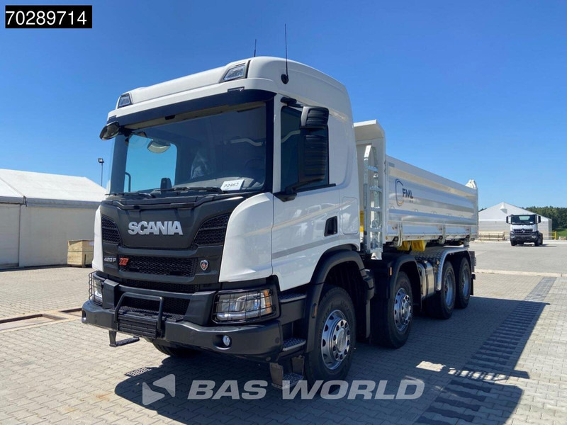 Camião basculante novo Scania P420 8X4 NEW! 13,5m3 3-way tipper Hardox450 Steel Steelsuspension Euro 6: foto 9