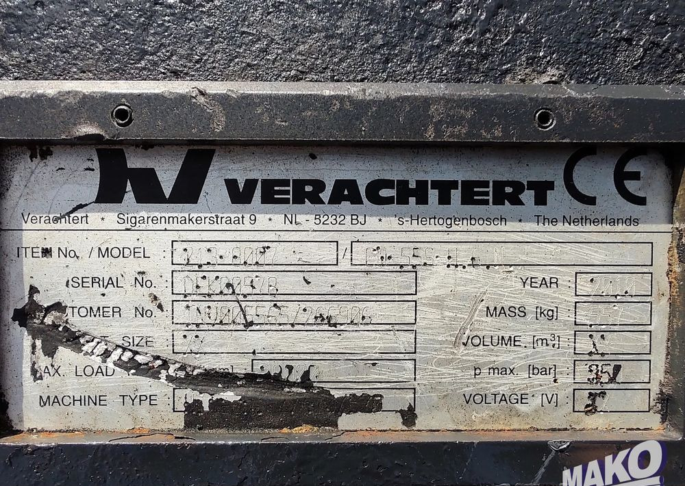 Equipamento para Máquina de construção Szybkozłącze hydrauliczne Verachtert CW55s: foto 7
