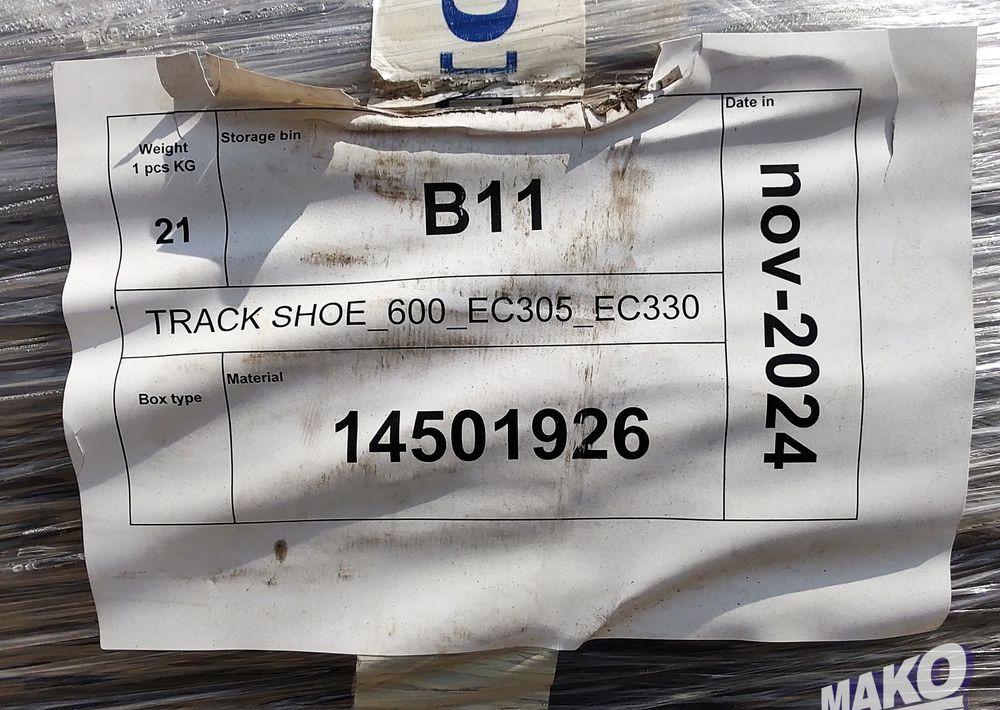 NOWE klepki płyty gąsienic Volvo 60cm 600mm - Rasto para Máquina de construção: foto 4 NOWE klepki płyty gąsienic Volvo 60cm 600mm - Rasto para Máquina de construção: foto 4
