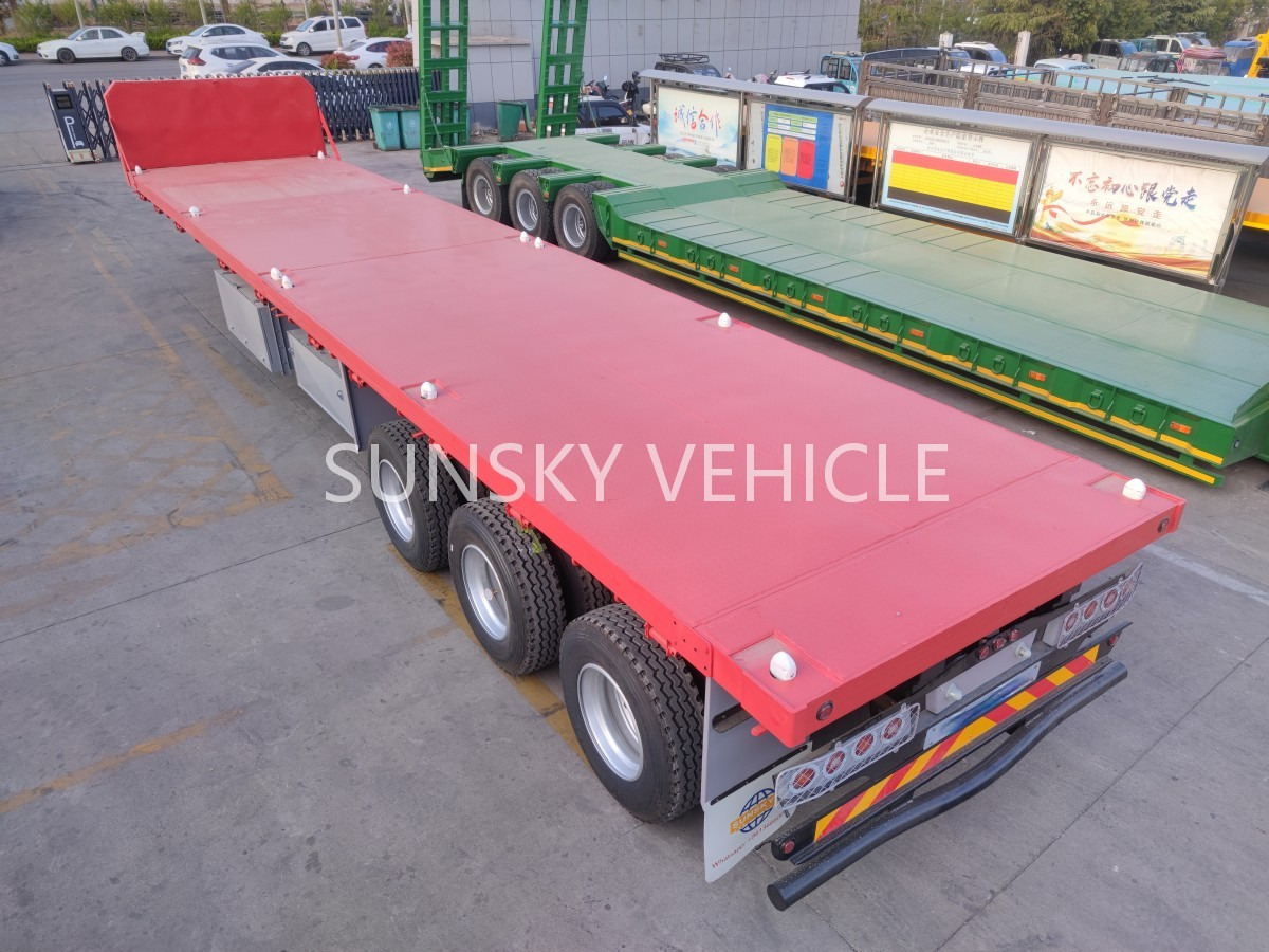 SUNSKY Flatbed Trailer with henred type axles and suspension - Semi-reboque plataforma/ Caixa aberta: foto 2 SUNSKY Flatbed Trailer with henred type axles and suspension - Semi-reboque plataforma/ Caixa aberta: foto 2
