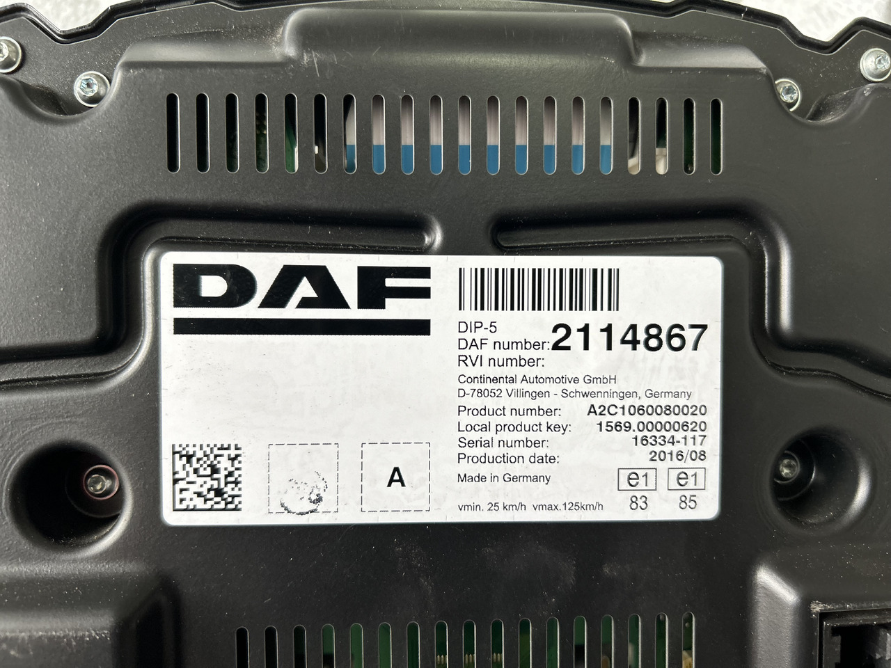 DAF CLOCK COUNTER DAF XF 106 2114867 - Painel de instrumentos: foto 3 DAF CLOCK COUNTER DAF XF 106 2114867 - Painel de instrumentos: foto 3