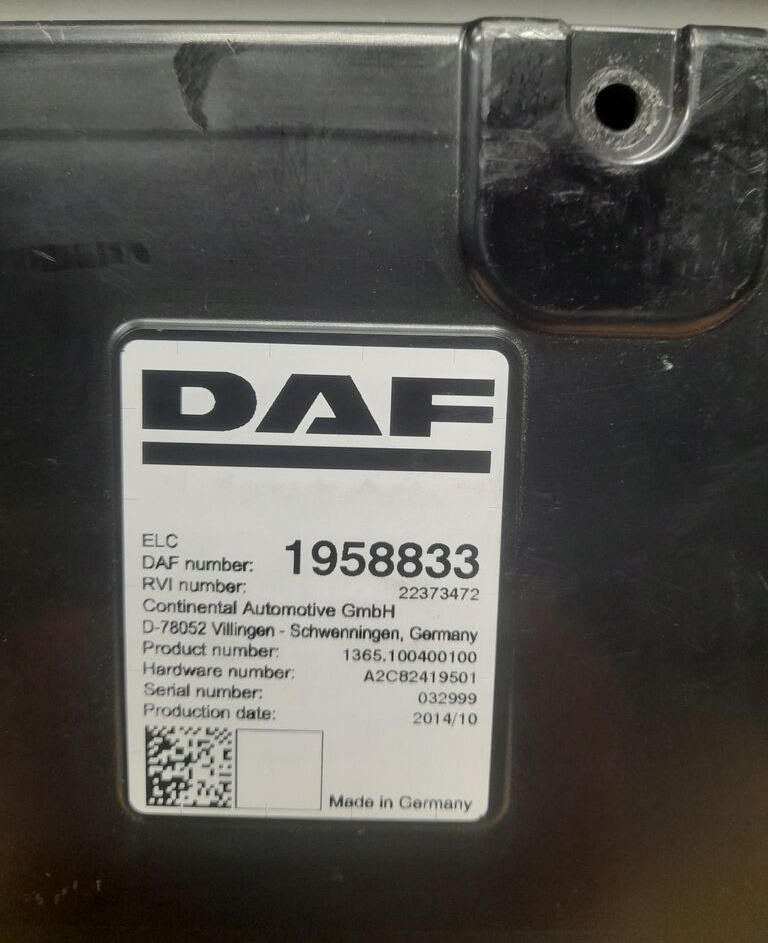 DAF ELC XF 106 1958833 - Centralina electrónica para Camião: foto 3 DAF ELC XF 106 1958833 - Centralina electrónica para Camião: foto 3