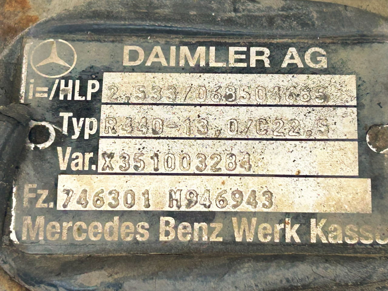 MERCEDES-BENZ DIFFERENTIAL WITH THROTTLE ACTROS MP4 R440-13 2,533 - Eixo traseiro para Camião: foto 5 MERCEDES-BENZ DIFFERENTIAL WITH THROTTLE ACTROS MP4 R440-13 2,533 - Eixo traseiro para Camião: foto 5