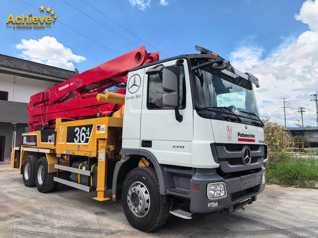 PUTZMEISTER Mercedes-Benz M36-4 2018 ACTROS 3341【ACHIEVE】TOP CONDITION!!! - Autobomba de betão: foto 2 PUTZMEISTER Mercedes-Benz M36-4 2018 ACTROS 3341【ACHIEVE】TOP CONDITION!!! - Autobomba de betão: foto 2