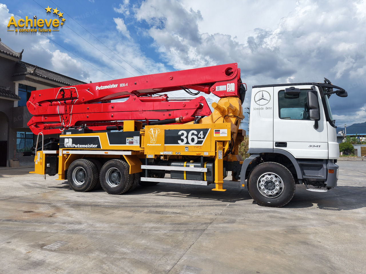 PUTZMEISTER Mercedes-Benz M36-4 2018 ACTROS 3341【ACHIEVE】TOP CONDITION!!! - Autobomba de betão: foto 4 PUTZMEISTER Mercedes-Benz M36-4 2018 ACTROS 3341【ACHIEVE】TOP CONDITION!!! - Autobomba de betão: foto 4