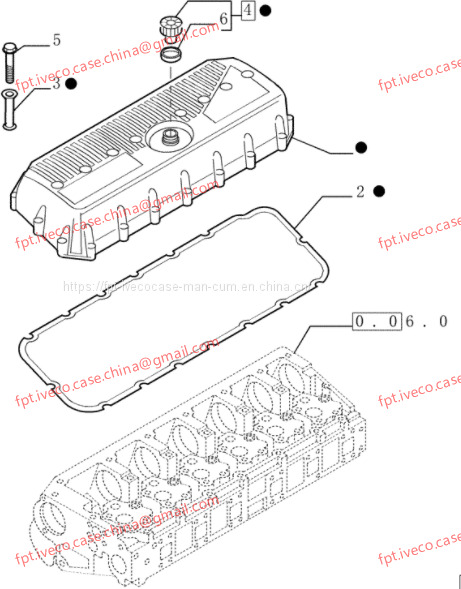FPT IVECO CASE Cursor13 F3BE0684A B001 504003647 CYLINDER HEAD COVER 504041315 - Cabeça do motor: foto 1 FPT IVECO CASE Cursor13 F3BE0684A B001 504003647 CYLINDER HEAD COVER 504041315 - Cabeça do motor: foto 1