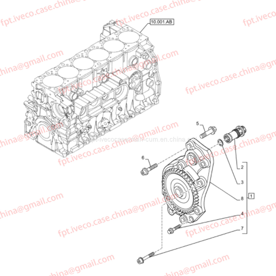 FPT IVECO CASE Cursor9 Euro 6 F2CFE612 A/B/D F2CFE614A*B041/F2CGE614F*V004 5802431166 Oil Pump 504127258 504131225 5801608329 - Bomba de óleo para Camião: foto 3 FPT IVECO CASE Cursor9 Euro 6 F2CFE612 A/B/D F2CFE614A*B041/F2CGE614F*V004 5802431166 Oil Pump 504127258 504131225 5801608329 - Bomba de óleo para Camião: foto 3