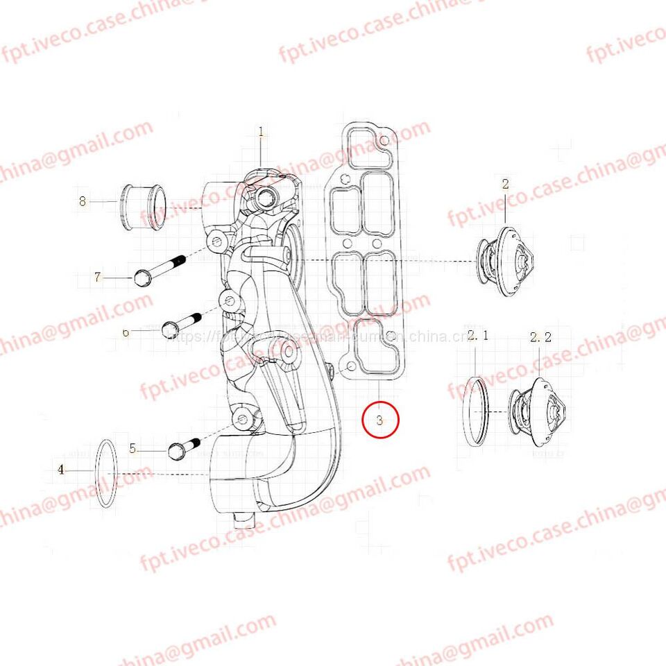 MAN D2066 Thermostat housing gasket 06904-0042 - Termóstato: foto 2 MAN D2066 Thermostat housing gasket 06904-0042 - Termóstato: foto 2