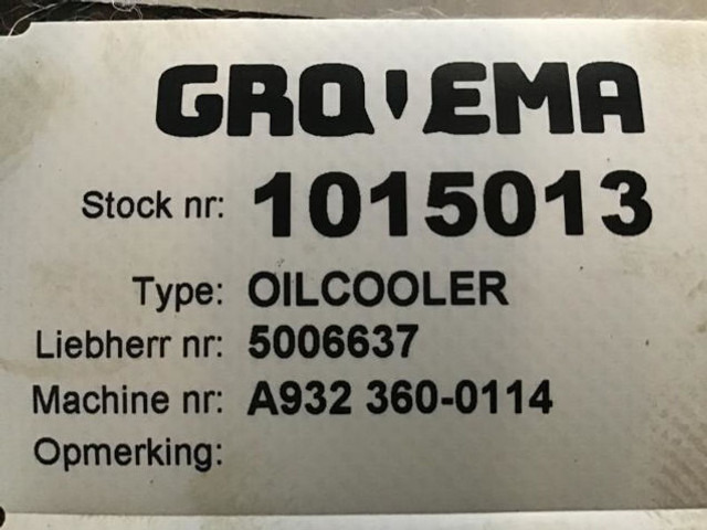 Liebherr Oilcooler - Radiador de óleo: foto 3 Liebherr Oilcooler - Radiador de óleo: foto 3