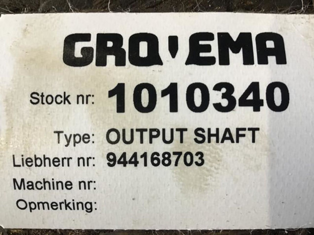 Liebherr Output Shaft - Hidráulica: foto 4 Liebherr Output Shaft - Hidráulica: foto 4