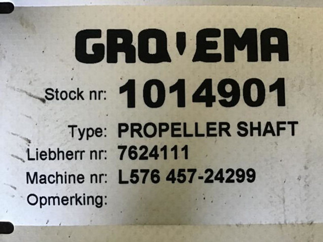 Liebherr Propellor Shaft - Semi eixo: foto 3 Liebherr Propellor Shaft - Semi eixo: foto 3