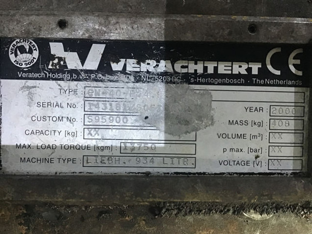 Acoplamento rápido Liebherr Quick Hitch Verachtert: foto 7