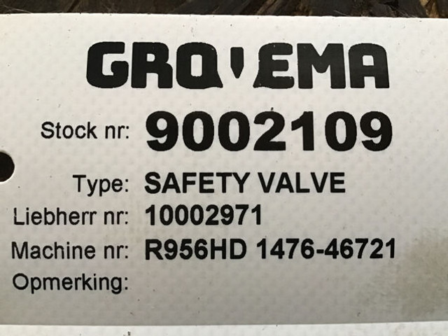 Válvula Liebherr Safety Valve: foto 10