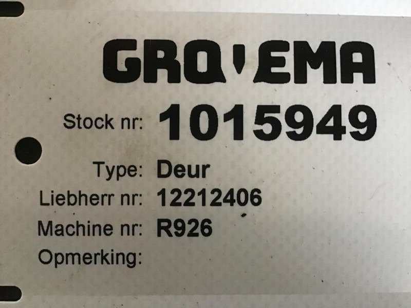 Liebherr Side Door Right Front - Porta e peças: foto 2 Liebherr Side Door Right Front - Porta e peças: foto 2