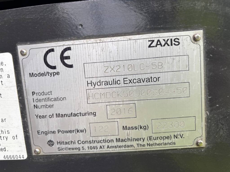 Hitachi !! SOLD !! ZX 210 LC-5 B - Escavadora de rastos: foto 5 Hitachi !! SOLD !! ZX 210 LC-5 B - Escavadora de rastos: foto 5