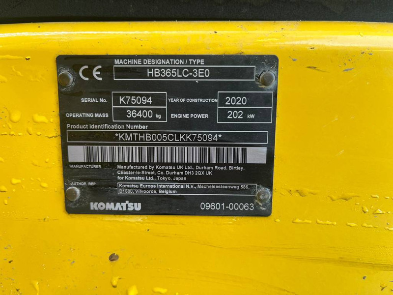 Komatsu HB365LC-3E0 - Escavadora de rastos: foto 5 Komatsu HB365LC-3E0 - Escavadora de rastos: foto 5