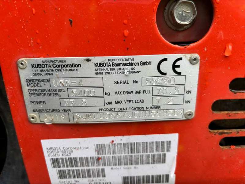 Kubota U 55-4 - Mini escavadeira: foto 5 Kubota U 55-4 - Mini escavadeira: foto 5