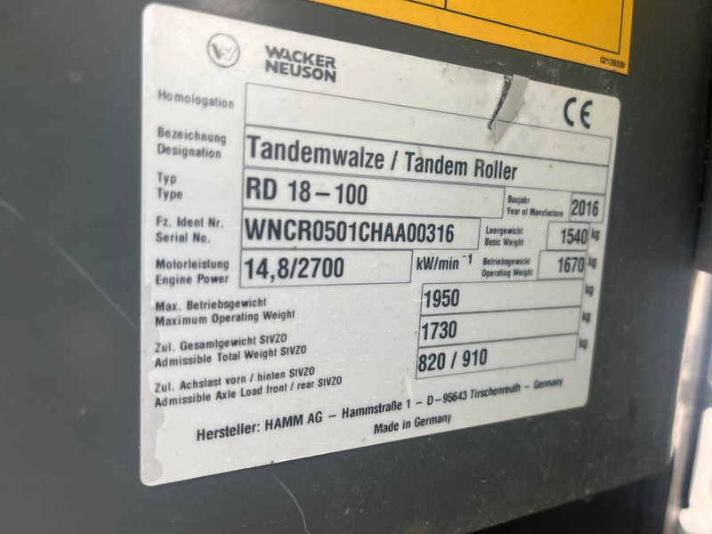 WACKER NEUSON RD 18 - Rolo: foto 5 WACKER NEUSON RD 18 - Rolo: foto 5
