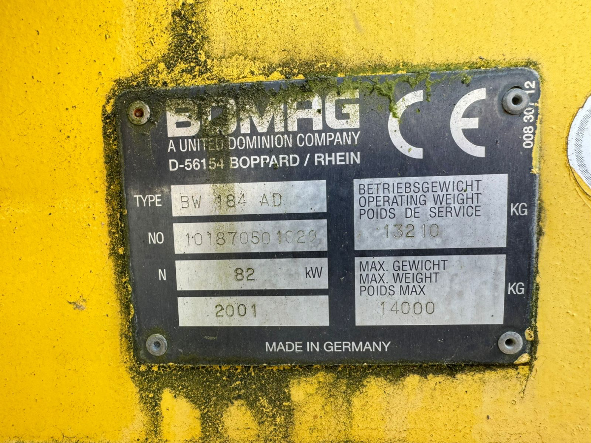 BOMAG BW 184 AD - Compactador de asfalto: foto 4 BOMAG BW 184 AD - Compactador de asfalto: foto 4