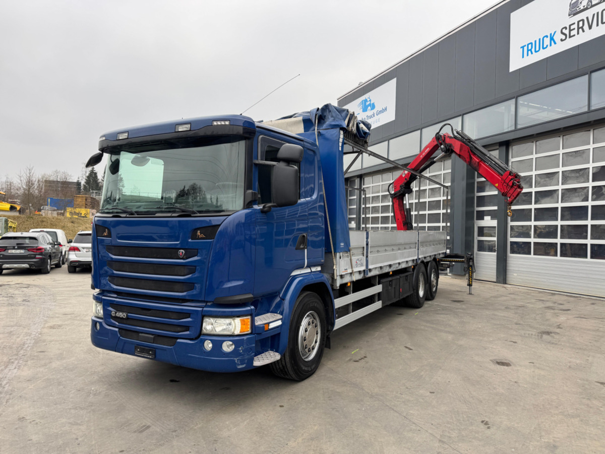 SCANIA G450 6x2 Hiab 122-4 - Camião grua: foto 1 SCANIA G450 6x2 Hiab 122-4 - Camião grua: foto 1