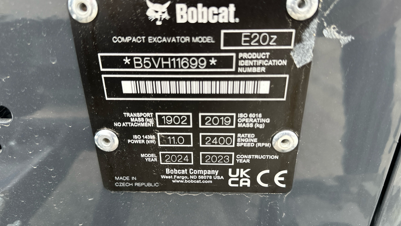 Mini escavadeira BOBCAT E20Z: foto 11