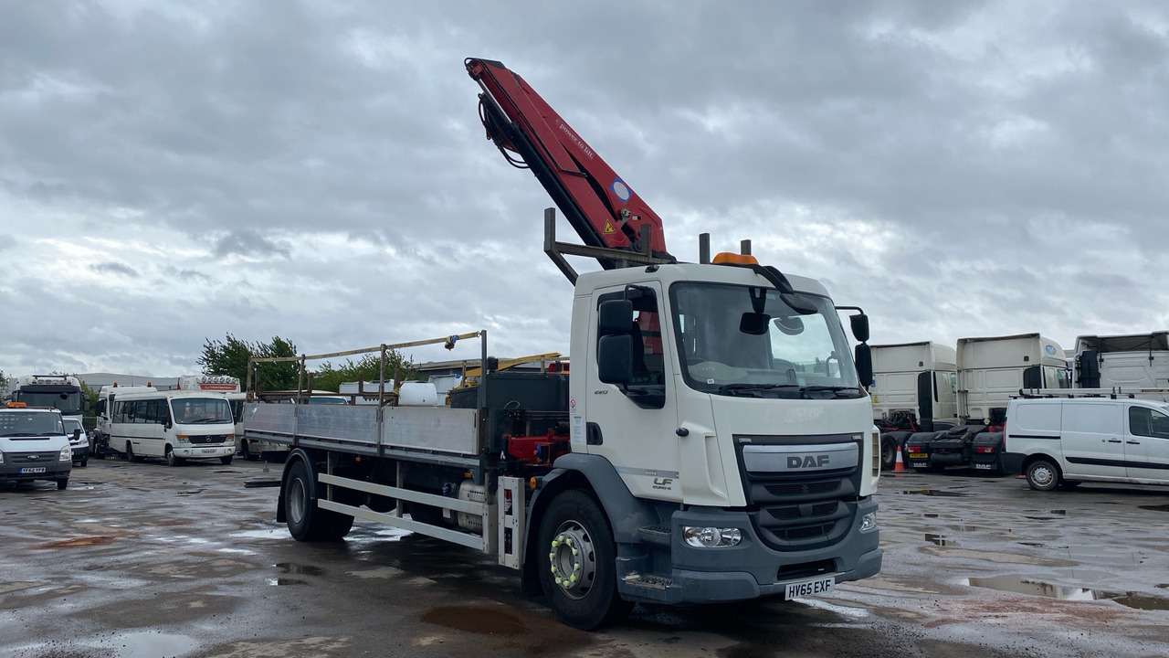 DAF LF 220 - Camião de caixa aberta/ Plataforma, Camião grua: foto 1 DAF LF 220 - Camião de caixa aberta/ Plataforma, Camião grua: foto 1