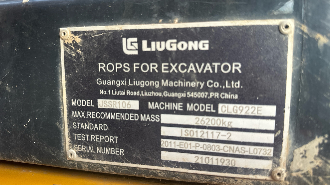 Escavadora de rastos LIUGONG 922E: foto 12