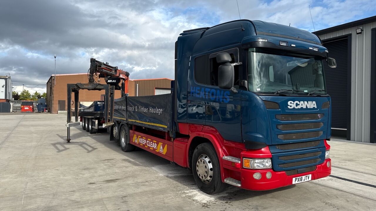 SCANIA R DRAWBAR RIG - Camião de caixa aberta/ Plataforma: foto 1 SCANIA R DRAWBAR RIG - Camião de caixa aberta/ Plataforma: foto 1