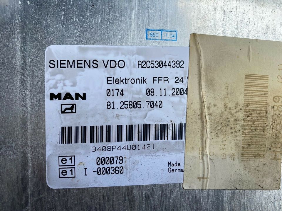 MAN FFR SIEMENS VDO Steuergerät 81.25805.7040 - Centralina electrónica para Camião: foto 2 MAN FFR SIEMENS VDO Steuergerät 81.25805.7040 - Centralina electrónica para Camião: foto 2