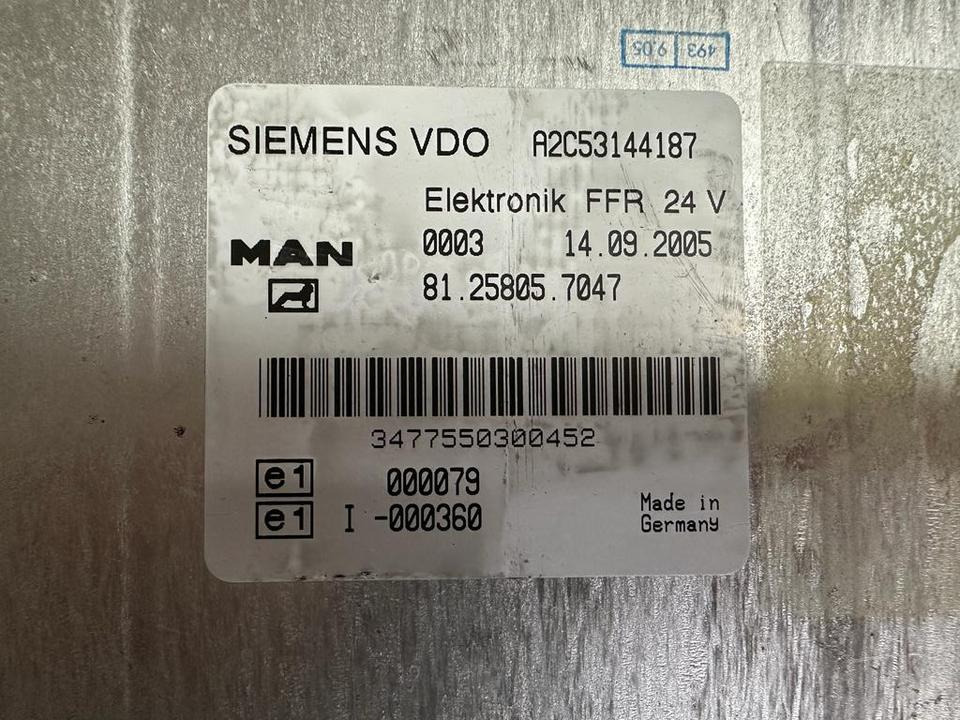 MAN SIEMENS VDO ELEKTRONIK FFR Steuergerät 81.25805.7047 - Centralina electrónica para Camião: foto 2 MAN SIEMENS VDO ELEKTRONIK FFR Steuergerät 81.25805.7047 - Centralina electrónica para Camião: foto 2